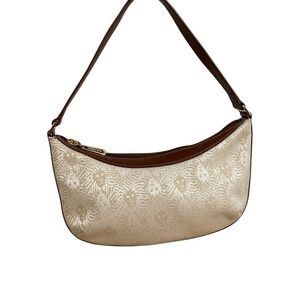 Anne Klein Lion Pochette Shoulder Bag w/ Leather Trim & Logo Accent